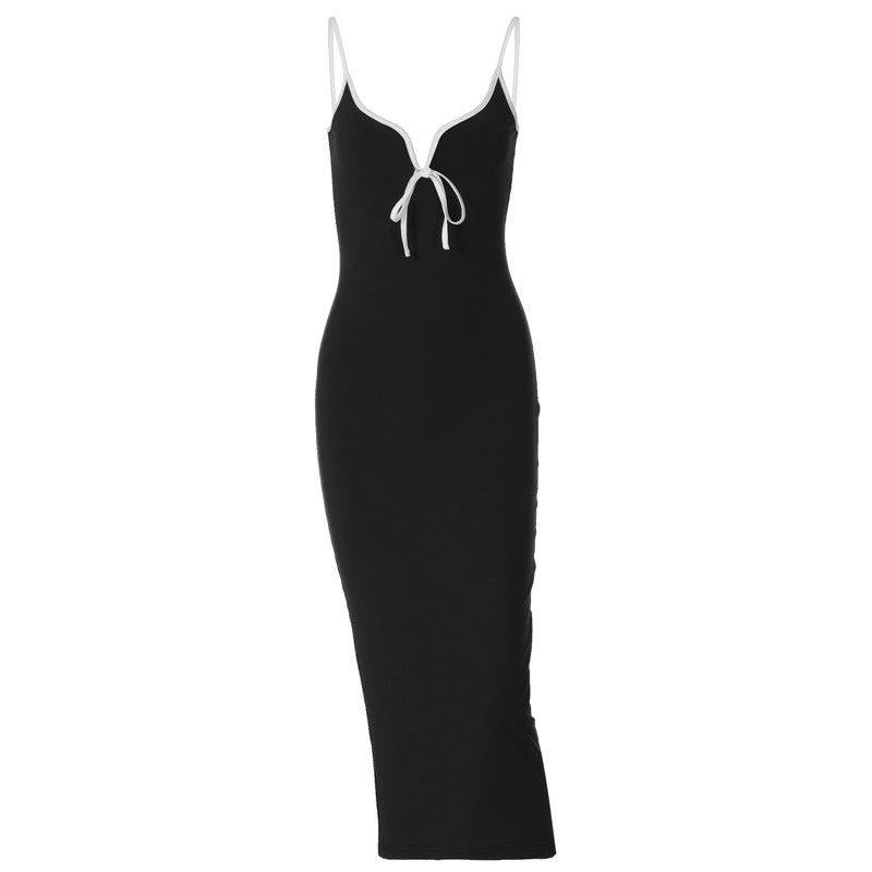 Damen figurbetontes Maxikleid mit tiefem Ausschnitt Echo Archiv