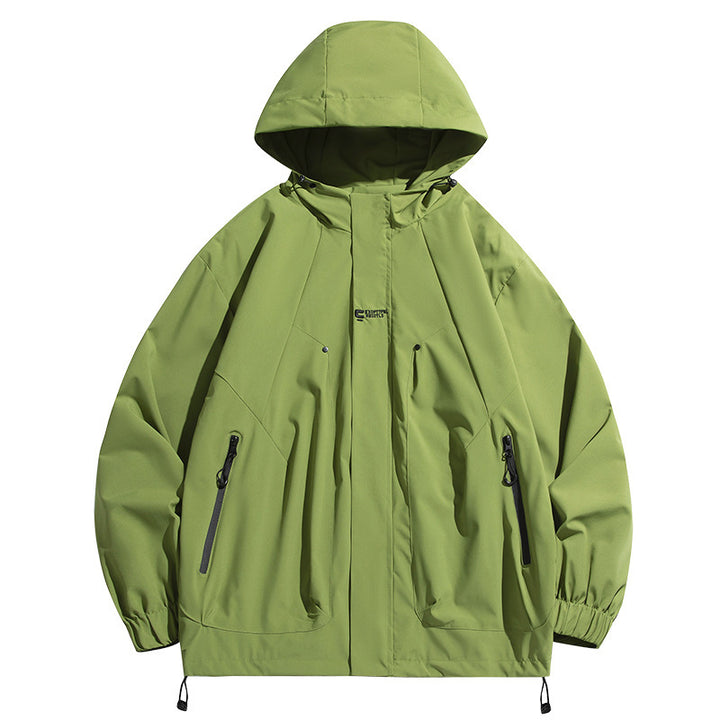 Unisex Funktionsjacke mit wasserabweisenden Eigenschaften und verstellbarem Kapuzenkragen Echoarchiv
