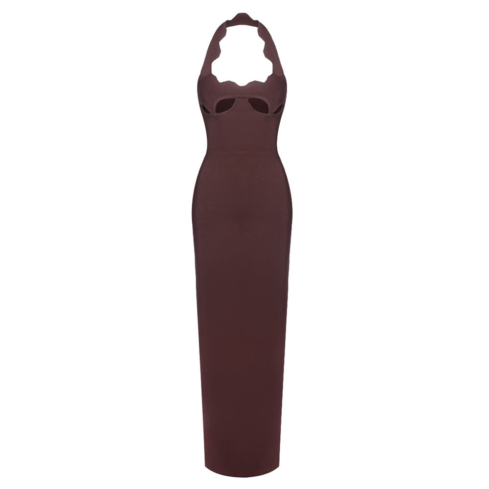 Damen Elegantes figurbetontes Abendkleid mit raffiniertem Ausschnitt Echo Archiv