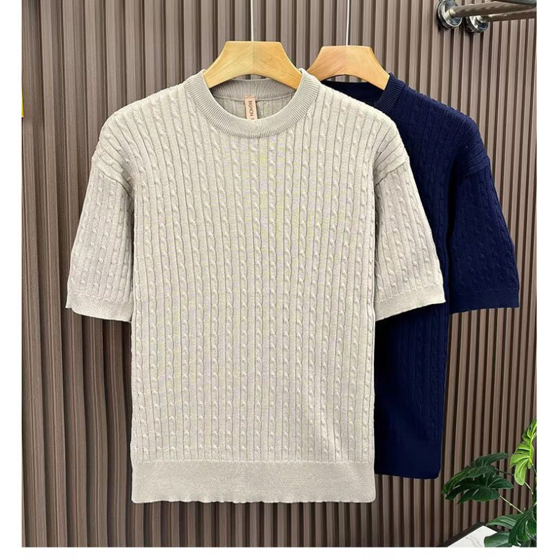 Damen Eleganter Strickpullover mit Kurzarm – Mavelle