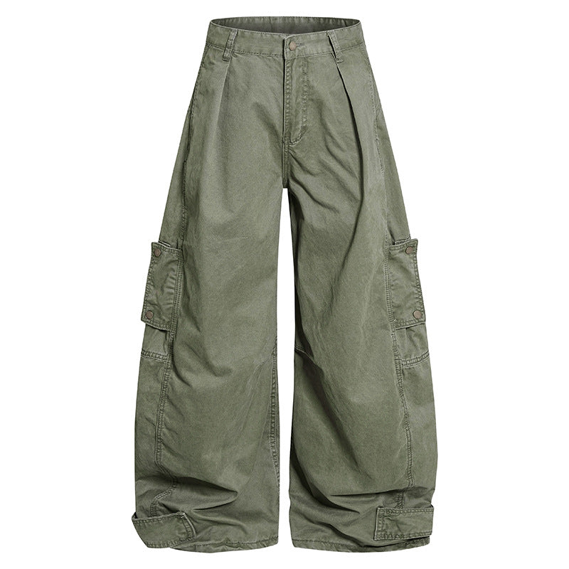 Damen weite Cargo‑Culotte‑Hose mit hoher Taille, Ballon‑Bein und aufgesetzten Klappentaschen Echoarchiv