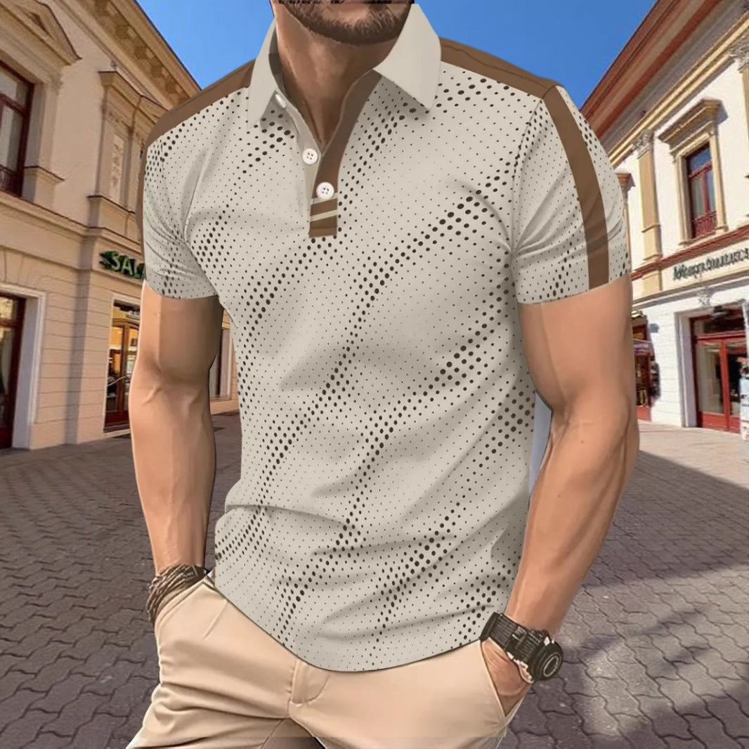 Herren Modern Graphic Performance Polo-Shirt Echoarchiv