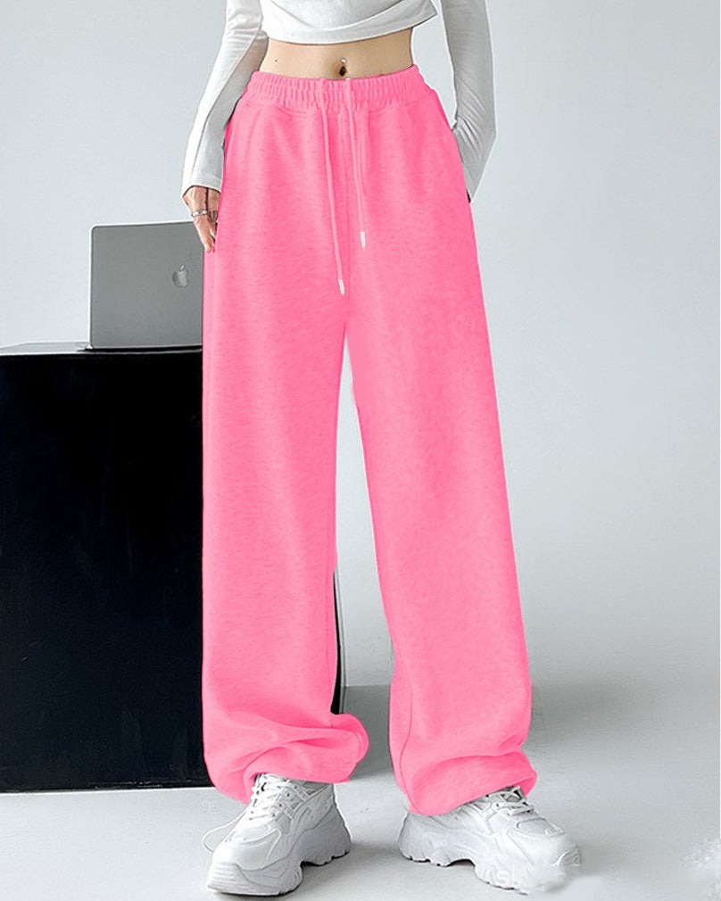 Damen nan extraweite Palazzo-Sweathose mit hohem Komfortbund, seitlichen Eingrifftaschen, Schlitz am Saum und Kordelzug Echo Archiv