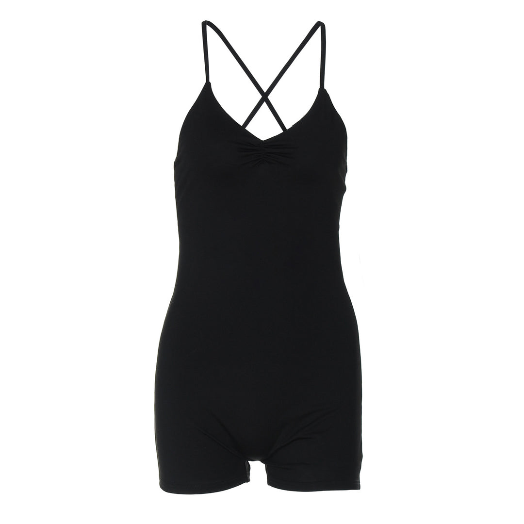 Damen Bodycon Einteiler mit gekreuztem Träger Echo Archiv
