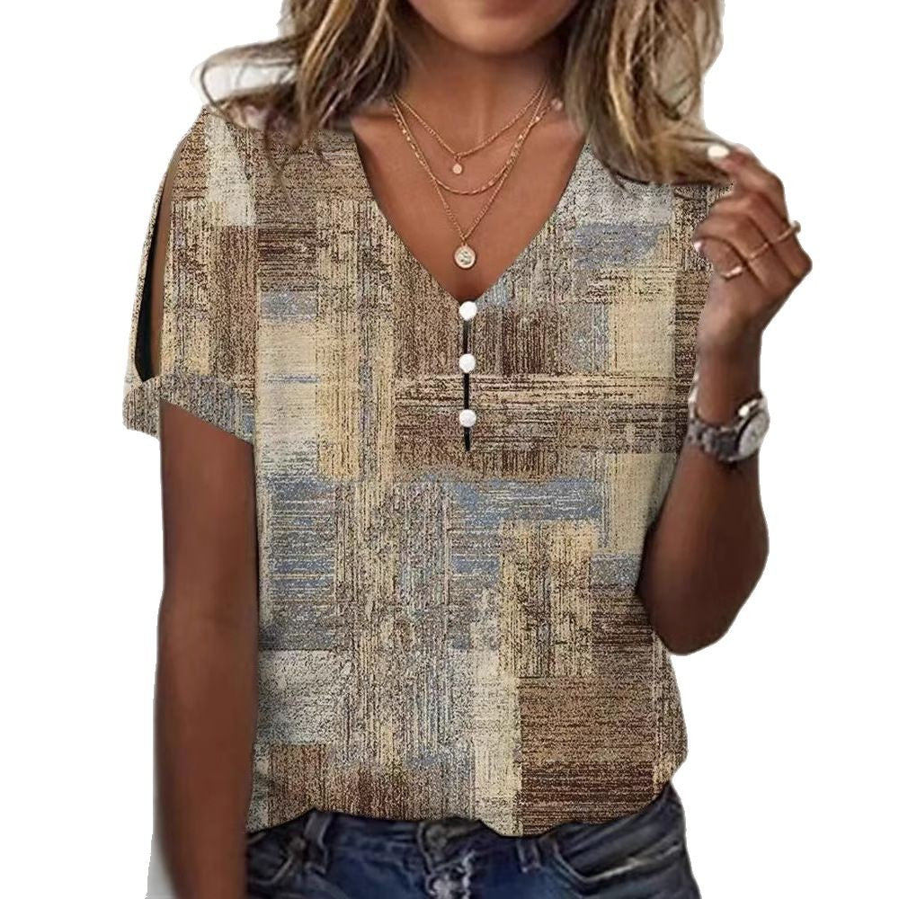 Damen Glitzernde V-Pullover Bluse Echo Archiv
