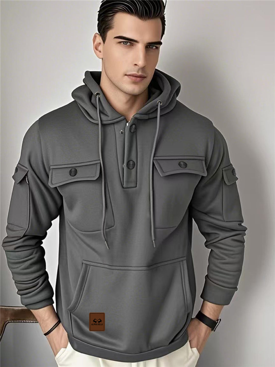 Herren Multifunktionale Kapuzenjacke Echo Archiv