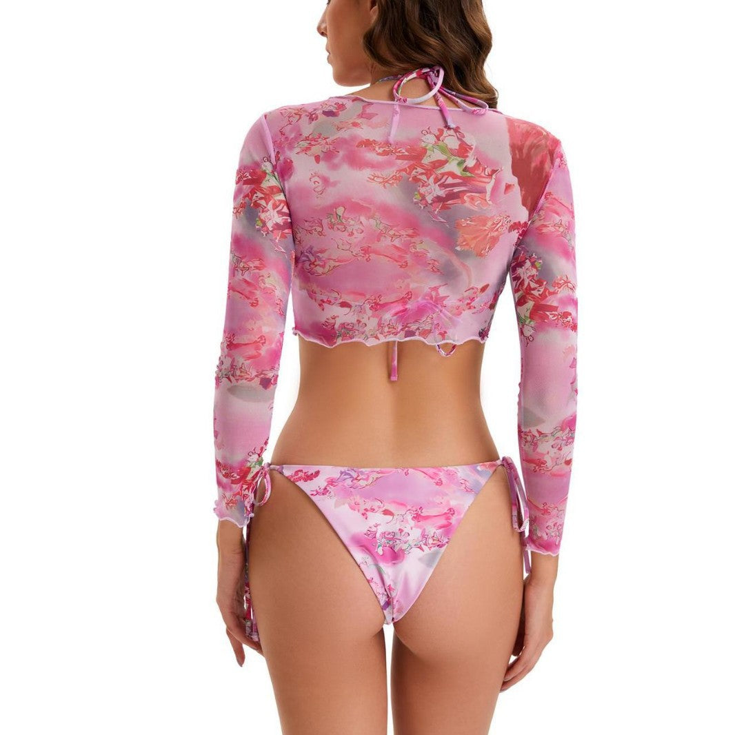 Damen Sportlicher Longsleeve Bikini-Set Echo Archiv
