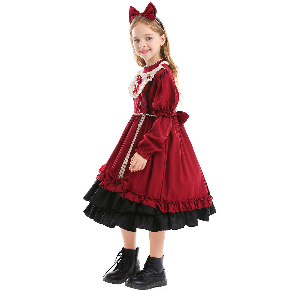 Mädchen Lolita Kleid mit Rüschen und Schleifen Echo Archiv