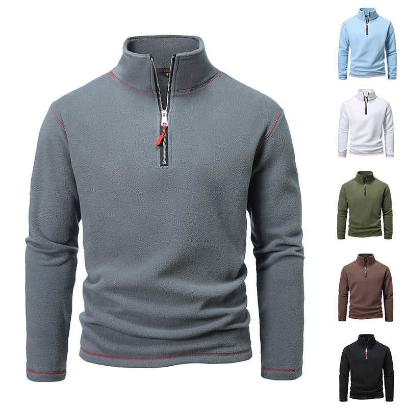 Herren Fleecepullover mit halbem Reißverschluss und atmungsaktivem Design Echoarchiv