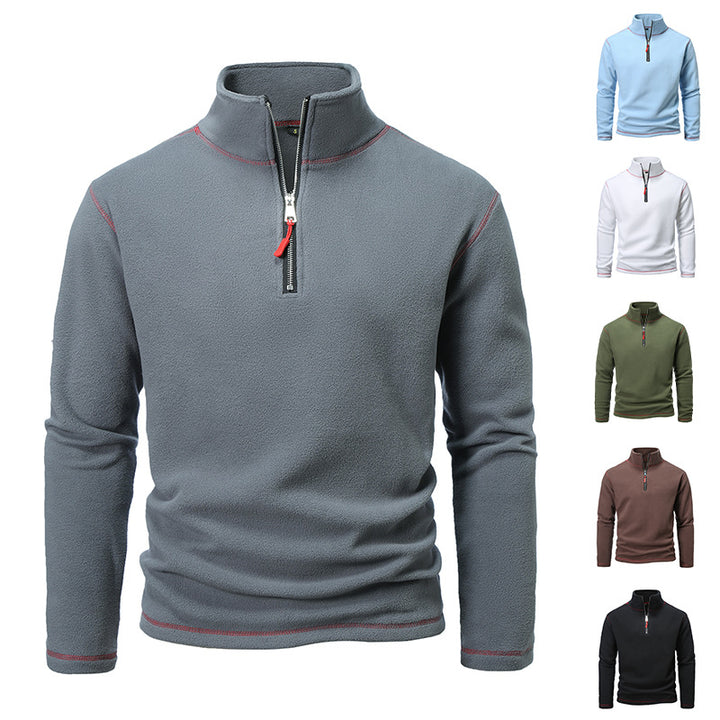 Herren Fleecepullover mit halbem Reißverschluss und atmungsaktivem Design Echoarchiv