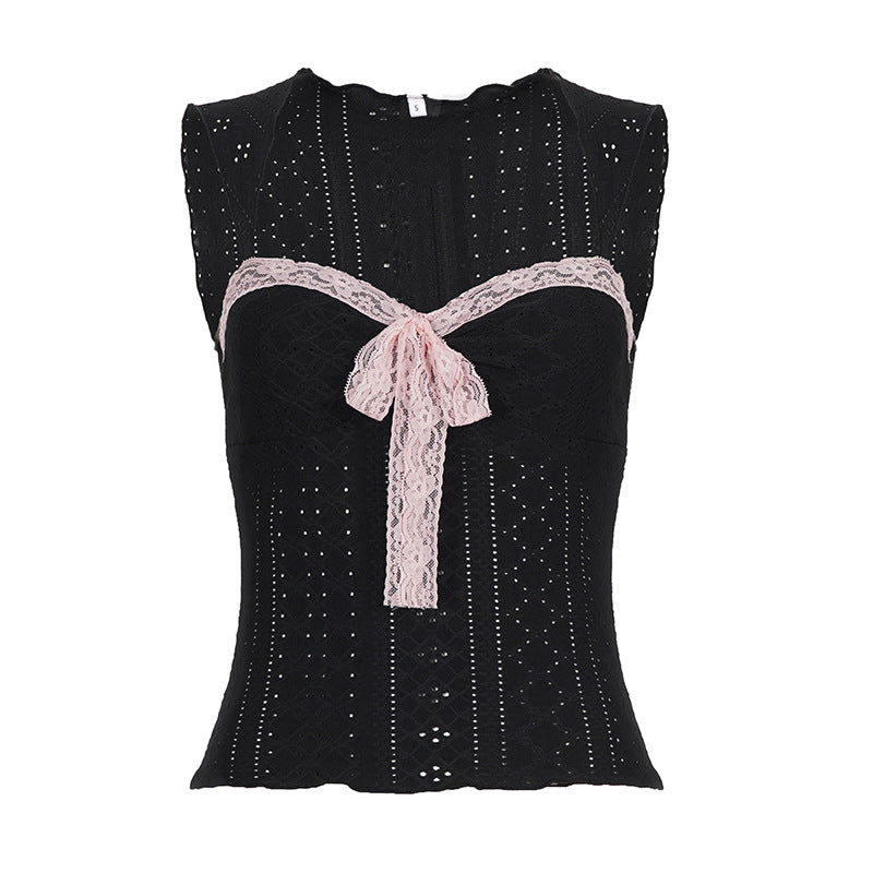 Damen Spitzen-Camisole mit dekorativem Bindeband Echo Archiv