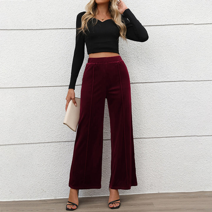 Damen Elegante weite Samthosen Echo Archiv