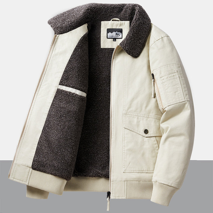 Herren Urbaner Utility-Jacke mit Teddyfellfutter Echo Archiv