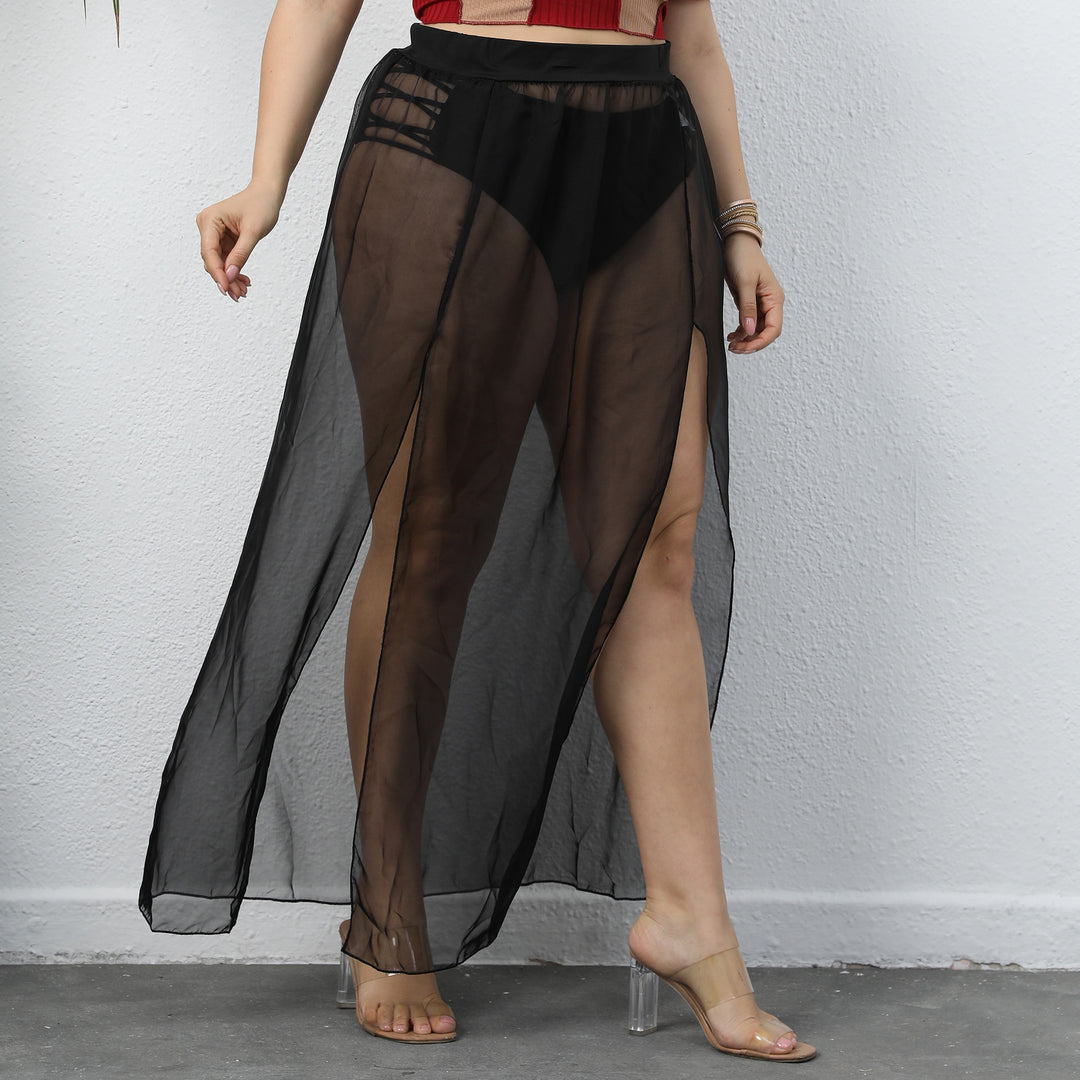 Damen transparenter Maxirock Echo Archiv