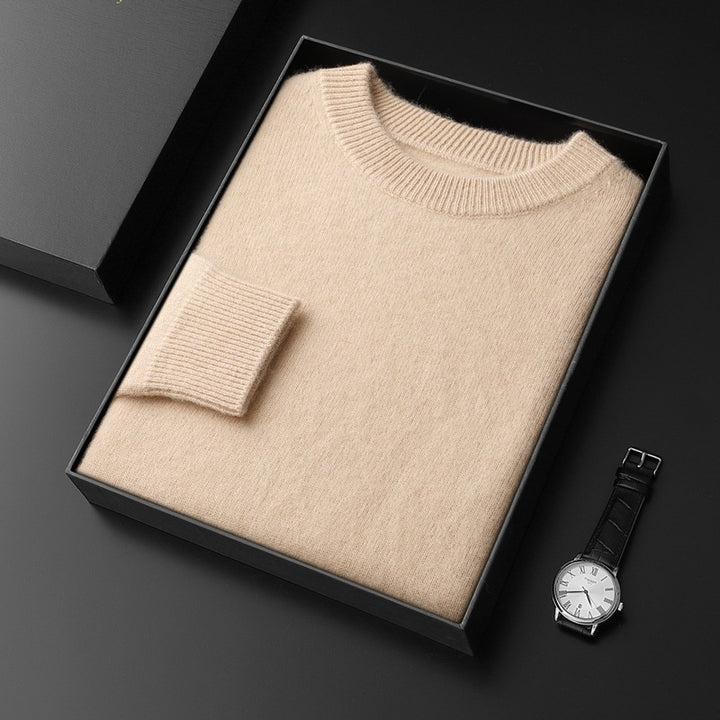 Herren Rundhals-Pullover im Kaschmir‑Look mit extraweichem Flor und Geschenkbox Echoarchiv
