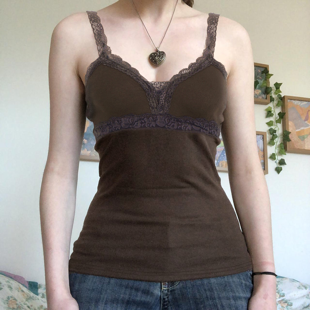 Damen Spitzen-Trägertop mit elegantem Design und zarten Rüschen Echo Archiv