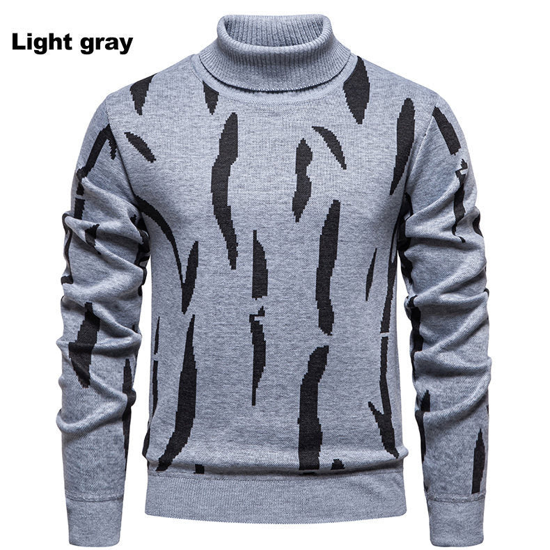 Herren modischer Rollkragenpullover mit auffälligem Muster Echoarchiv