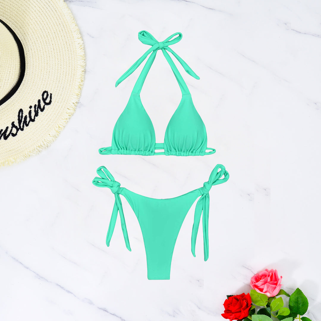 Damen Triangel-Bikini mit raffinierten Bindebändern und hochelastischem Stoff Echo Archiv