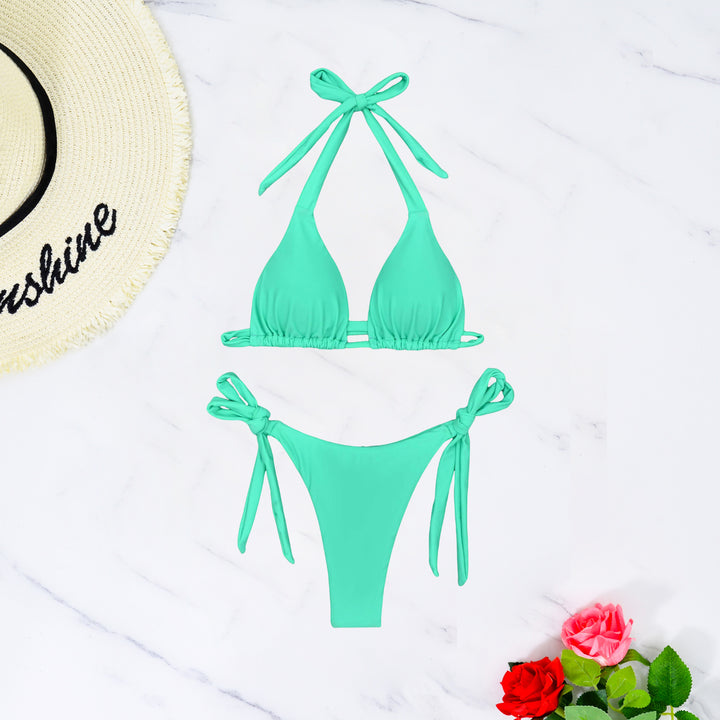 Damen Triangel-Bikini mit raffinierten Bindebändern und hochelastischem Stoff Echo Archiv