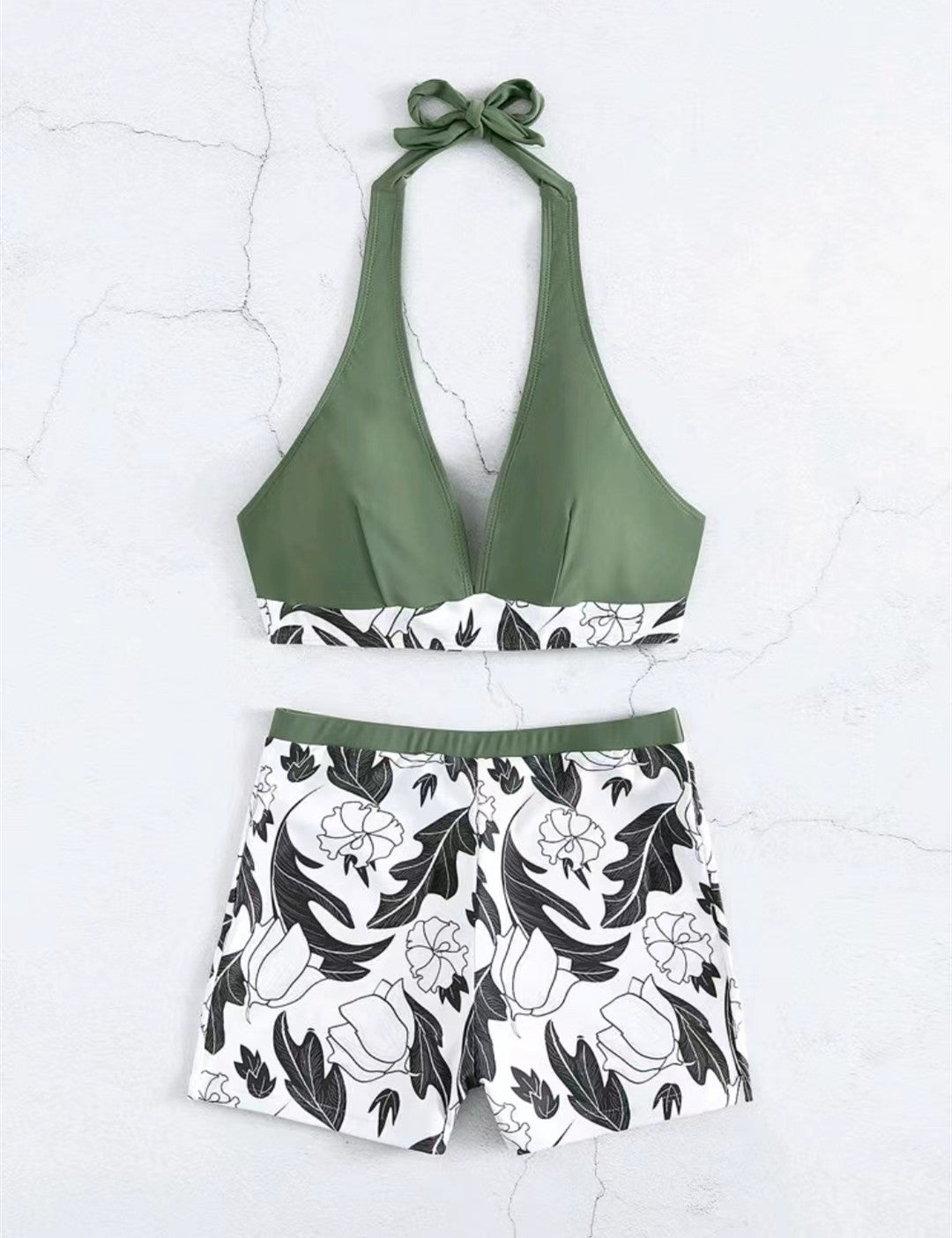 Damen Triangel-Bikini mit floralem Shorts-Design Echo Archiv