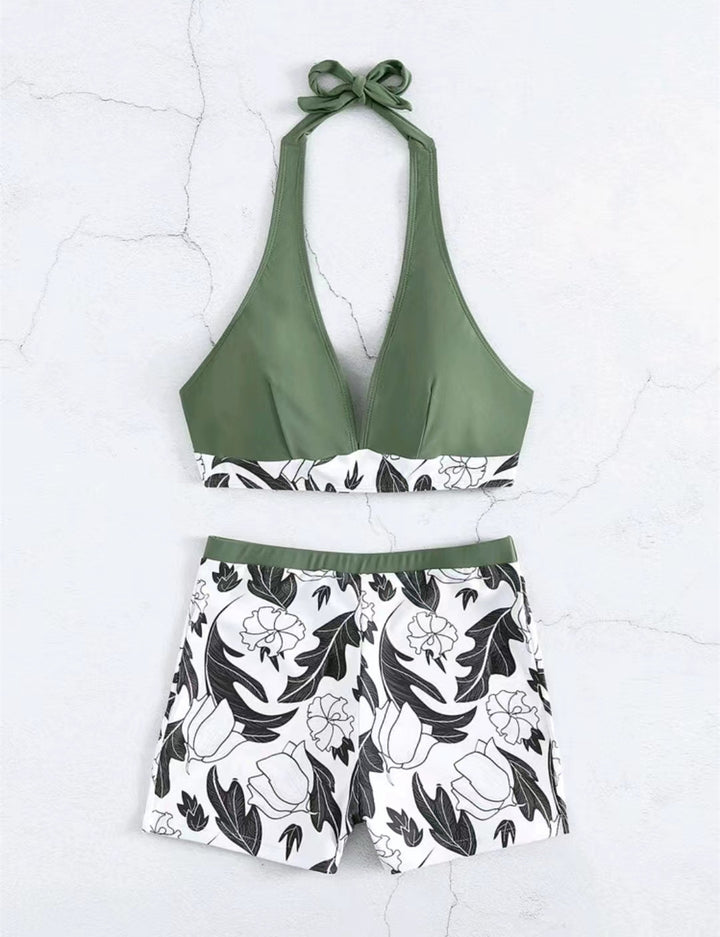 Damen Triangel-Bikini mit floralem Shorts-Design Echo Archiv