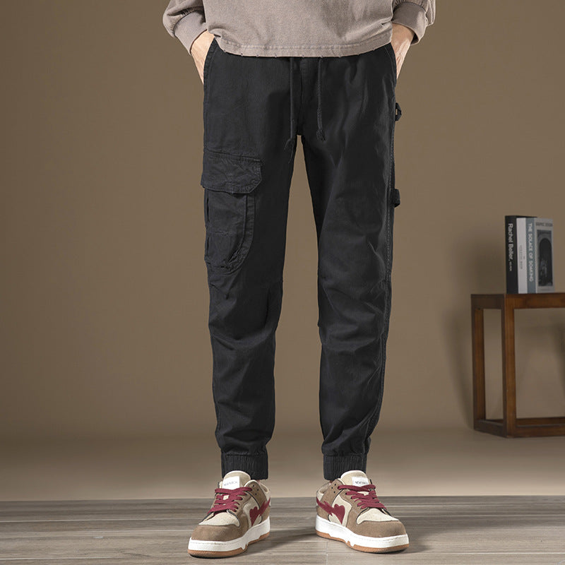 Herren Cargo-Hose mit funktionalen Taschen und elastischem Bund Echoarchiv