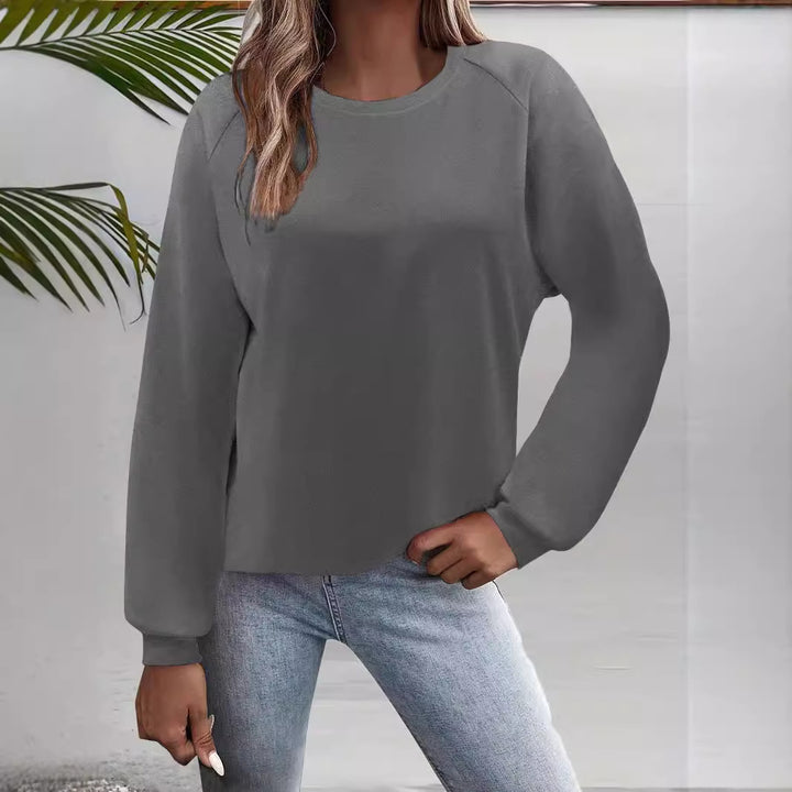 Damen Freizeit Rundhalsausschnitt Sweatshirt mit Raglanärmeln und elastischen Bündchen Echoarchiv