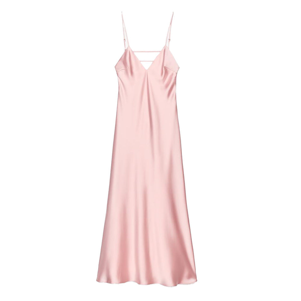 Damen Sommerliches Spaghettiträgerkleid mit schmeichelndem Schnitt und fließendem Stoff Echo Archiv