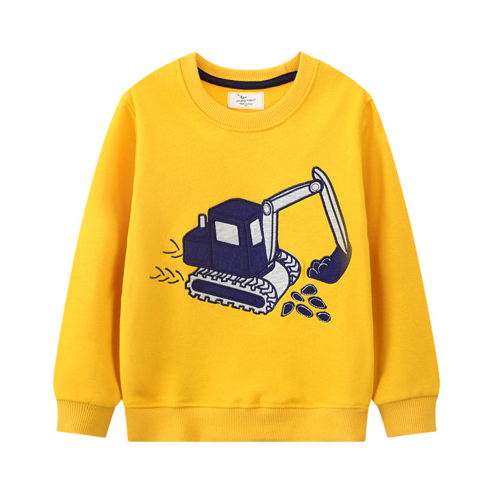 Unisex Sweatshirt mit lustigem Bagger-Design Echo Archiv