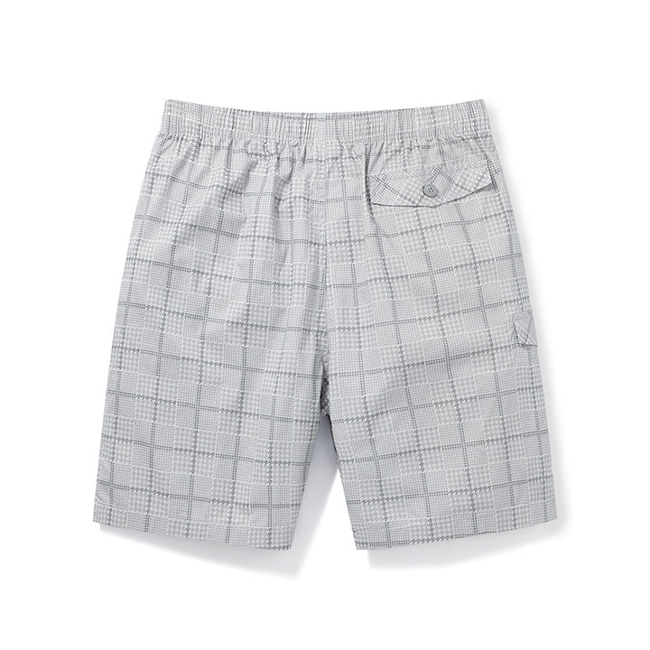 Herren lässige Karoshorts mit elastischem Bund und praktischen Seitentaschen Echoarchiv