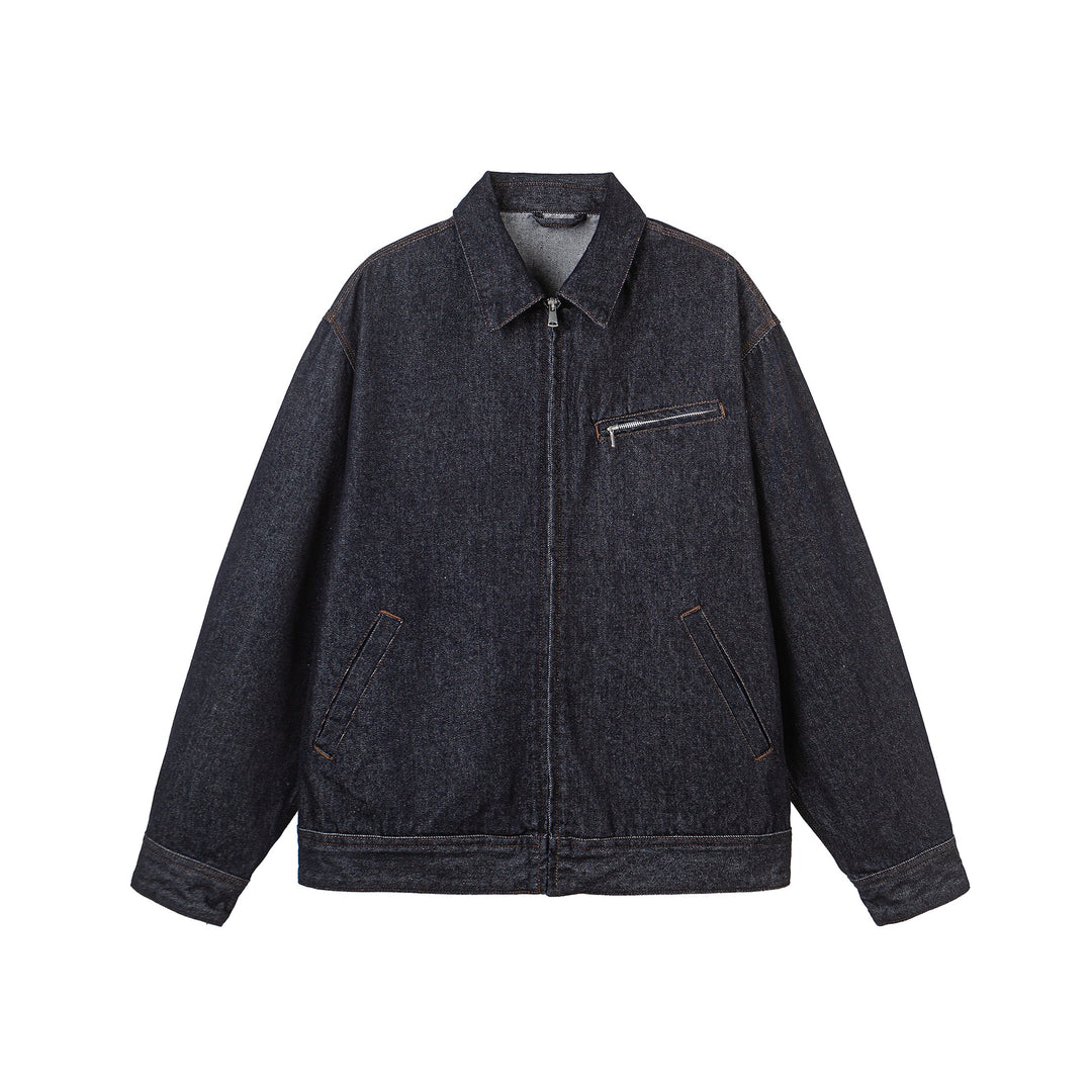Herren Oversize Denim-Blouson mit durchgehendem Reißverschluss Echoarchiv