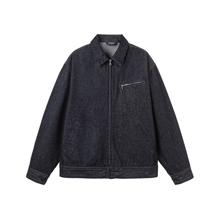 Herren Oversize Denim-Blouson mit durchgehendem Reißverschluss Echoarchiv