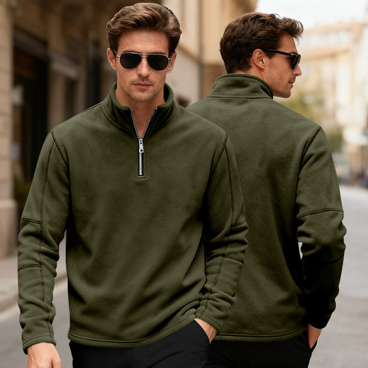 Herren Fleece-Pullover mit kurzer Reißverschlussöffnung Echoarchiv