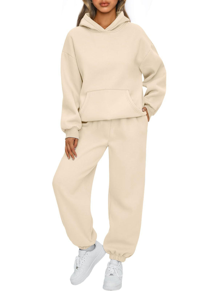Damen nan kuscheliges oversized Hoodie und Jogginghose Lounge Set aus Baumwollmischung Echo Archiv