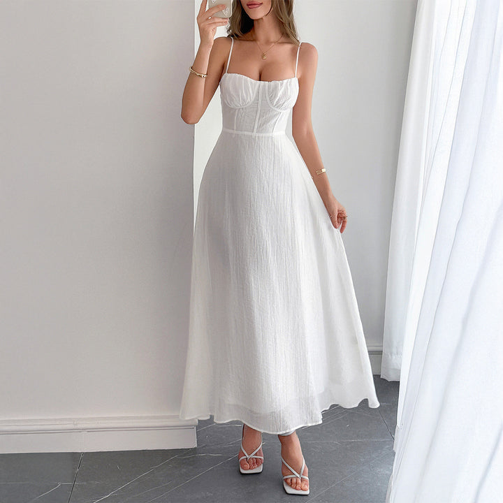 Damen Sommerliches Maxikleid mit verstellbaren Trägern und taillierter Passform Echo Archiv