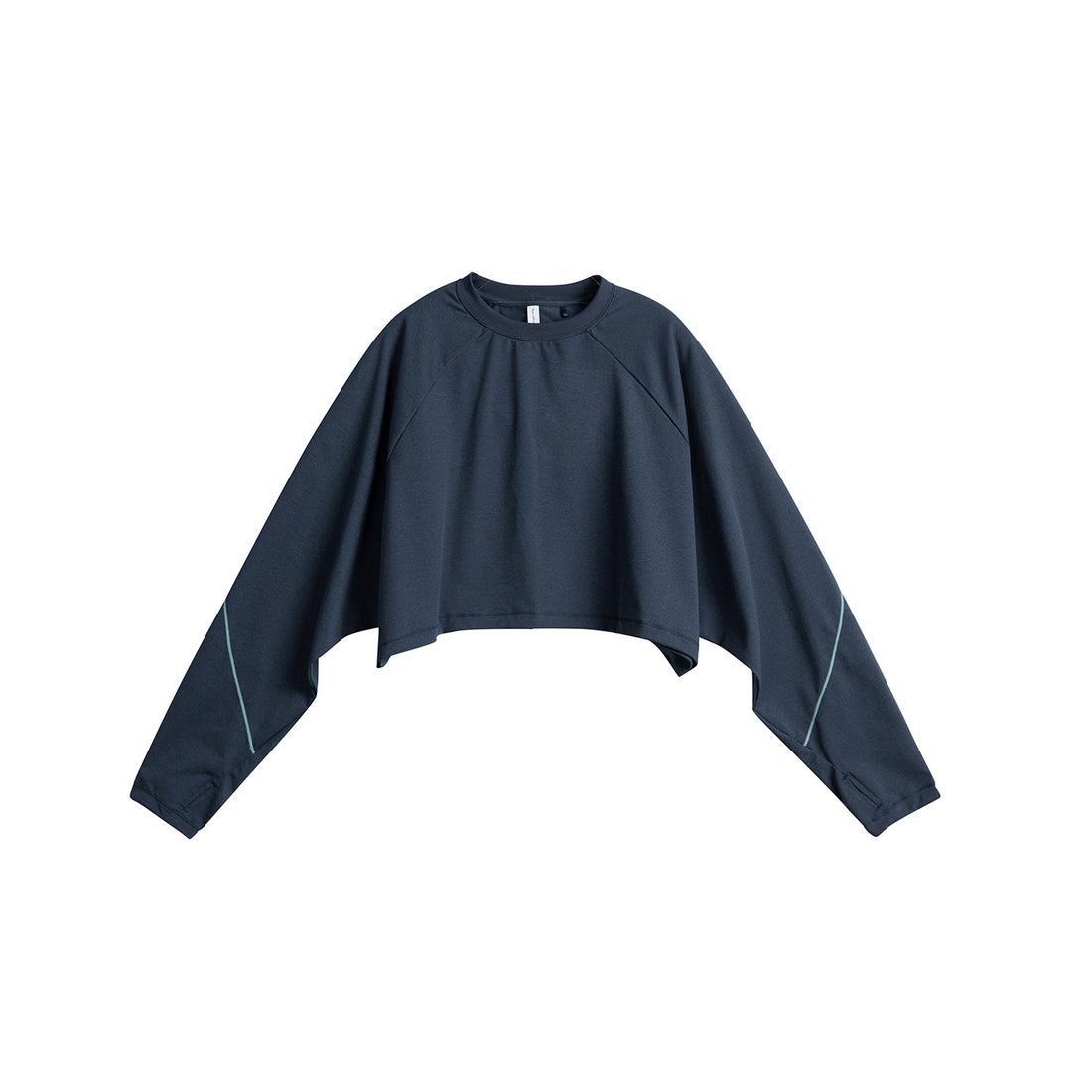 Damen Kurz geschnittenes Oversize Cropped-Sweatshirt mit Fledermausärmeln Echoarchiv