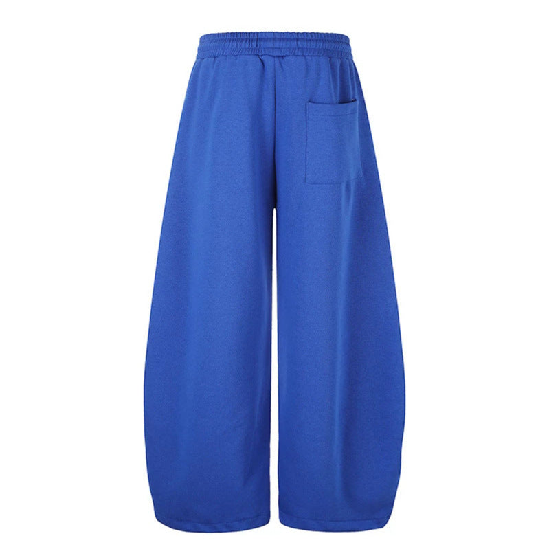 Damen Weite Palazzo-Sweatpants mit Nietenbesatz, Komfortbund und Saumkordel Echoarchiv