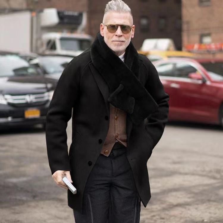 Herren lässiger Dufflecoat mit schickem Stehkragen und praktischen Taschen Echoarchiv