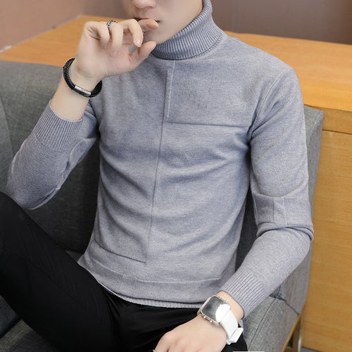 Herren Rollkragenpullover mit Strukturdesign Echoarchiv
