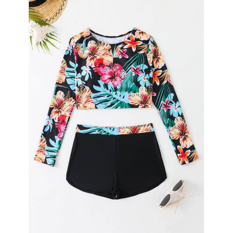 Damen Surf-Bikini-Set mit langärmeliger Oberteil und sportlichem Design Echo Archiv