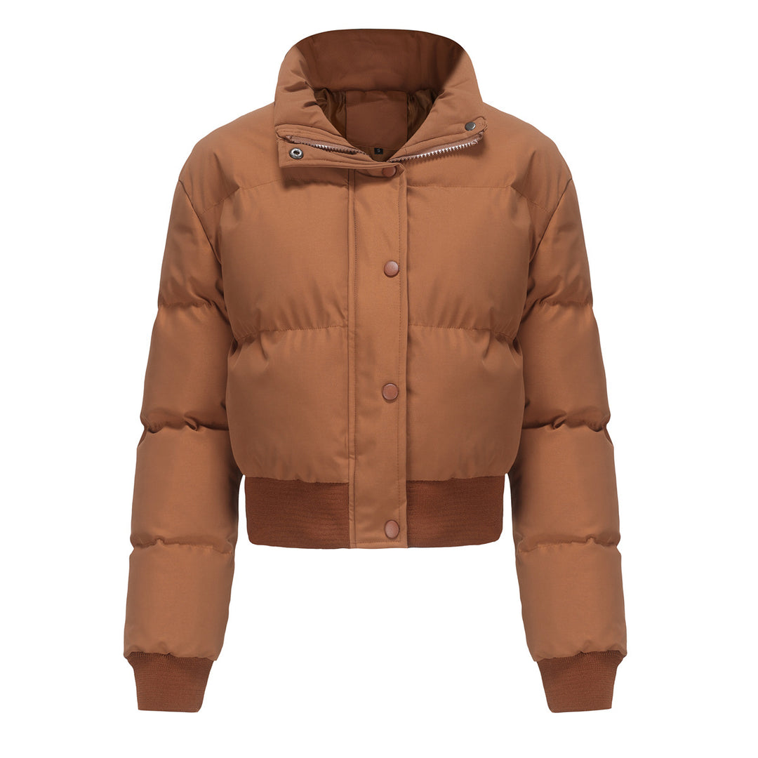 Damen nan kurze wattierte Steppjacke mit hohem Stehkragen und Rippbündchen Echo Archiv