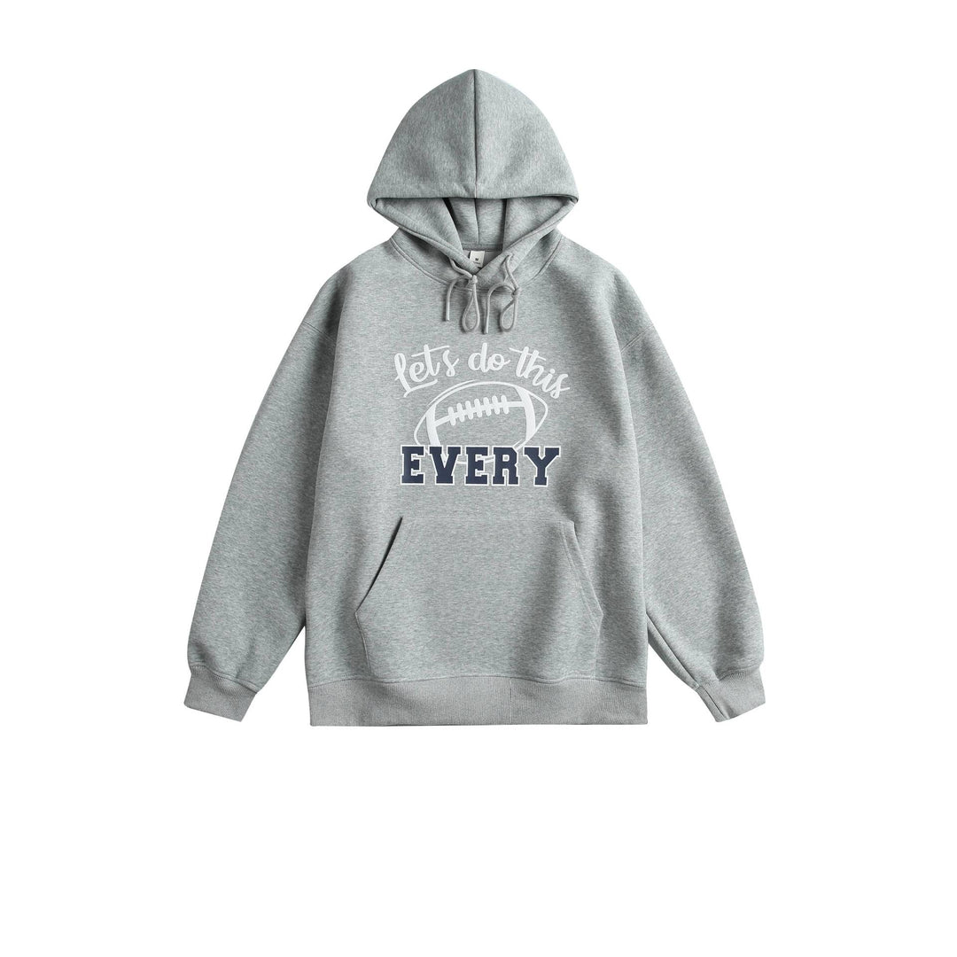 Unisex Kapuzenpullover mit College‑Print, Kängurutasche und relaxed Fit Echoarchiv