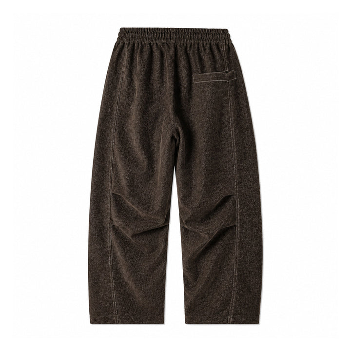 Damen Weite Relaxed-Hose aus Denim‑Optik mit elastischem Bund und Kordel Echoarchiv