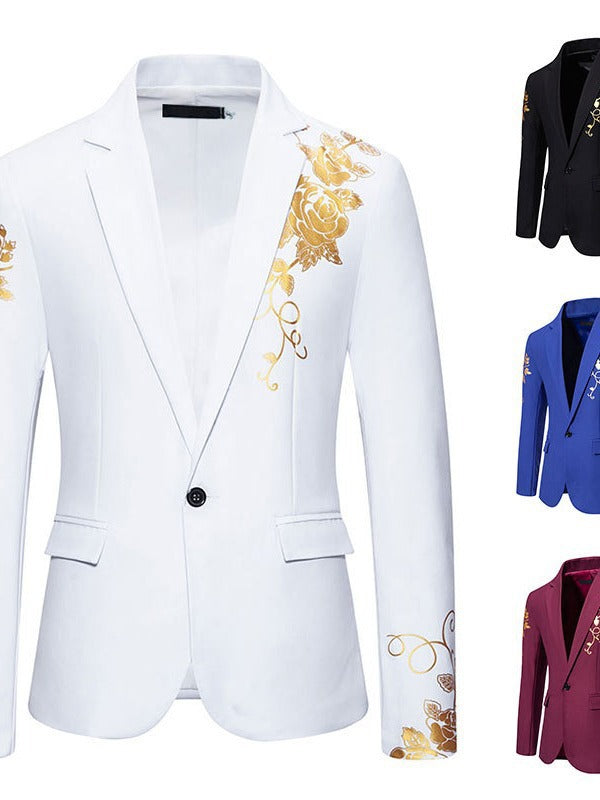 Herren eleganter Blazer mit floralem Design und hochwertiger Verarbeitung Echoarchiv