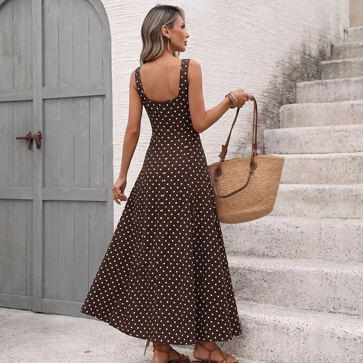 Damen Trendiges Maxikleid mit Punkten Echo Archiv