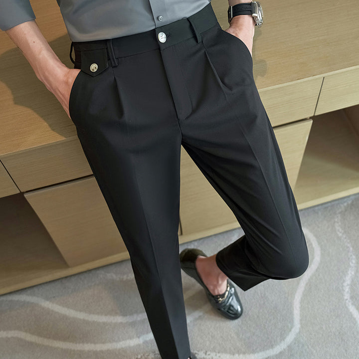 Herren elegante Anzughose mit modernem Schnitt und praktischen Taschen Echoarchiv