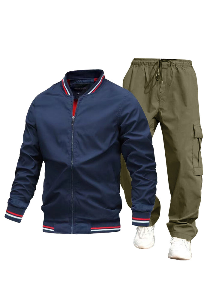 Herren Sportliche Jacke und Cargo-Hose Set Echo Archiv