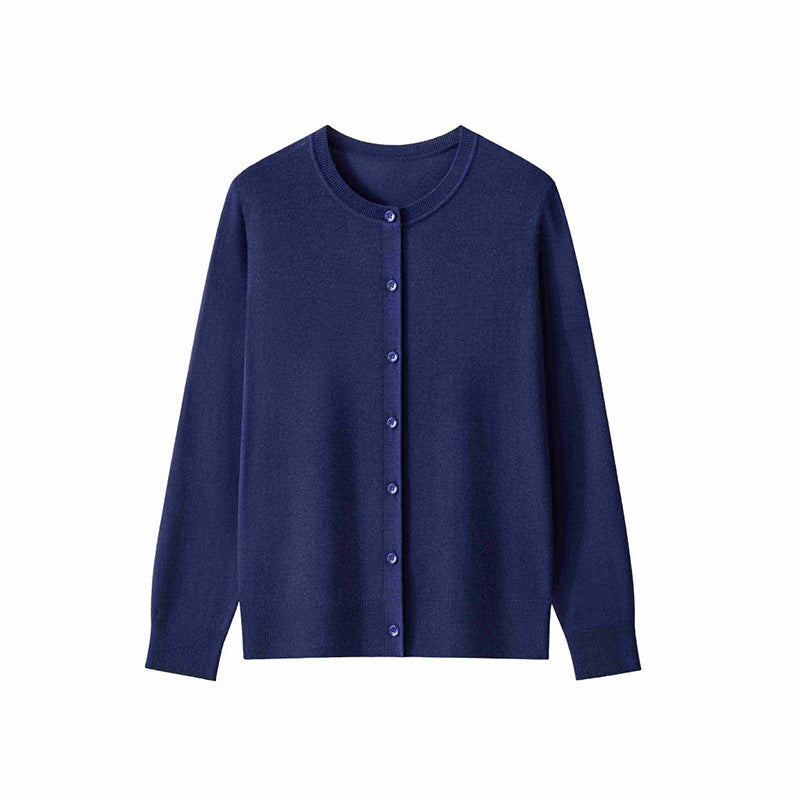 Damen Feinstrick-Cardigan mit Rundhalsausschnitt und Knopfleiste Echo Archiv