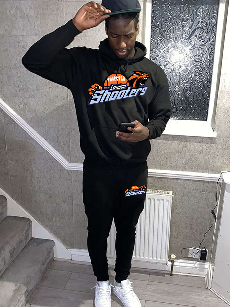 Herren Sportliches Hoodie- und Jogginghose-Set mit stylischem Basketball-Design Echoarchiv