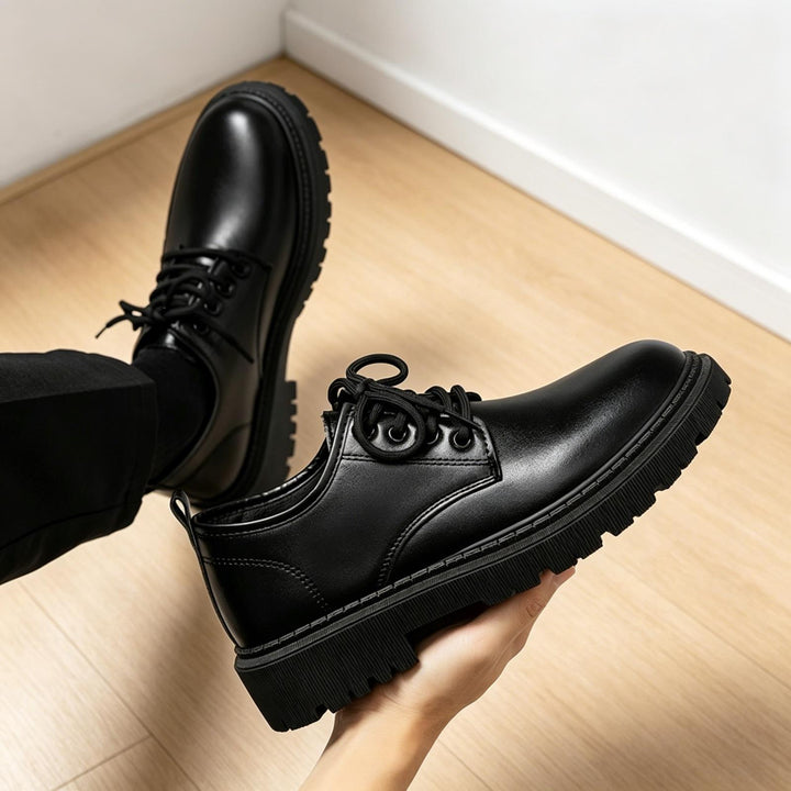 Herren Stilvolle Leder Schnürschuhe Echoarchiv